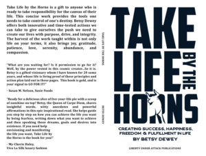 TAKE LIFE BY THE HORNS BY BETSY DEWEY