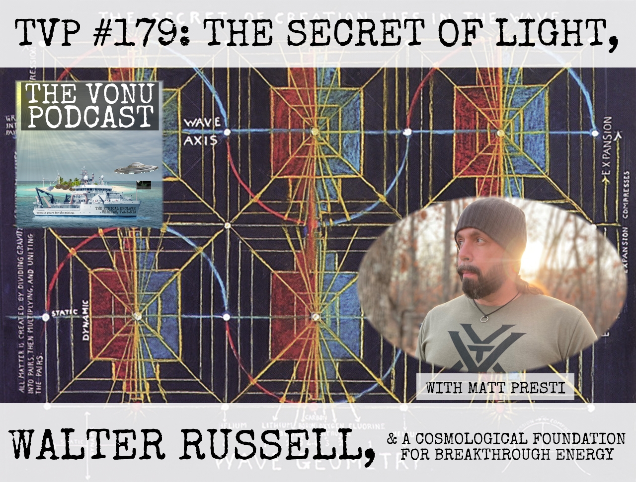 TVP #179: The Secret of Light, Walter Russell, & A Cosmological Foundation For Breakthrough Energy (with Matt Presti)(Breakthrough Energy for the Second Realm #2)