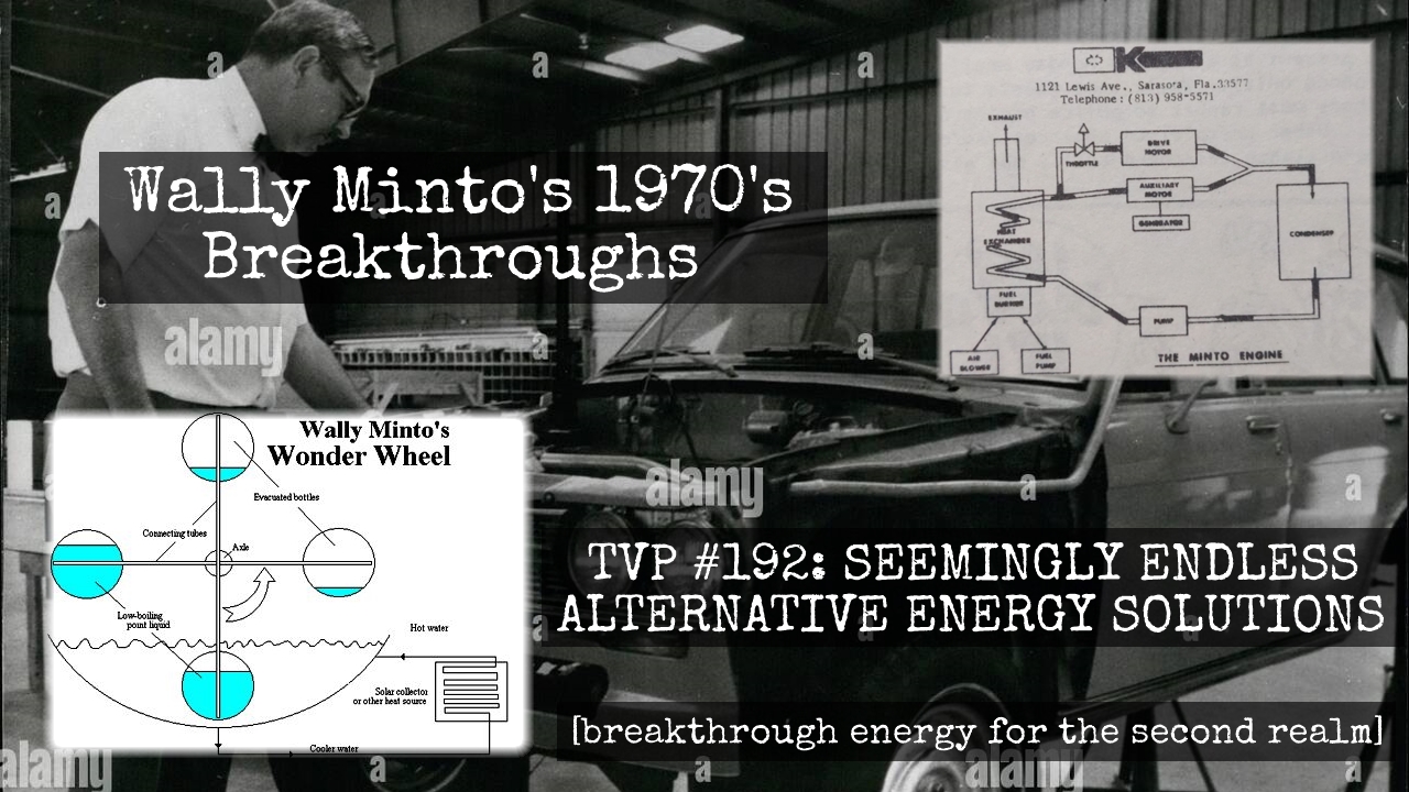 TVP #192: Seemingly Endless Alternative Energy Solutions – Wally Minto’s 1970’s Breakthroughs (w/ Guest Host, Brian!)